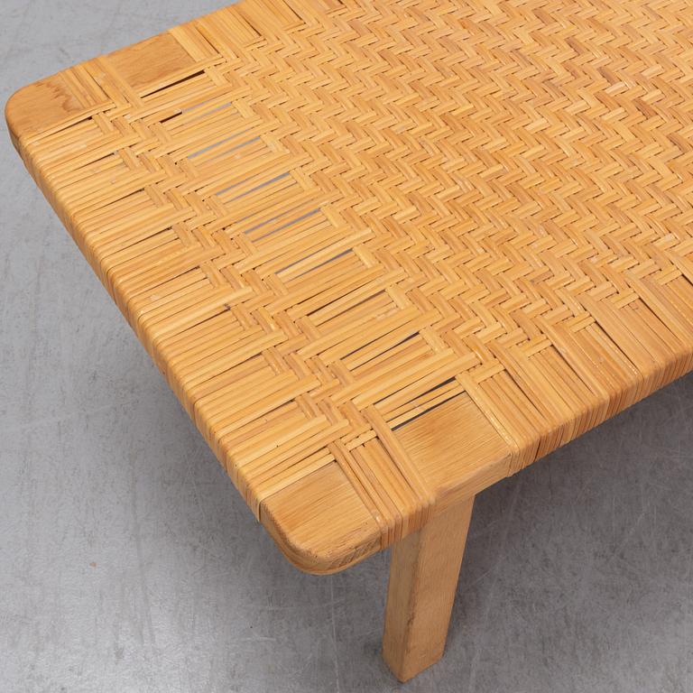 Børge Mogensen, an oak and rattan model 5272 bench, Fredericia, Denmark, 1950's-60's.