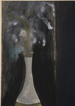Lin Fengmian, 'Lady in white with vase'.