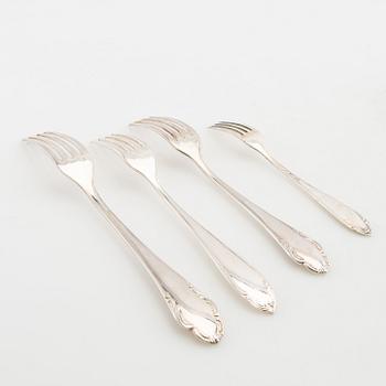 Cutlery service parts, 127 + 31 pieces, model Haga, GAB and C. G. Hallberg, Stockholm, 1950s/1960s.