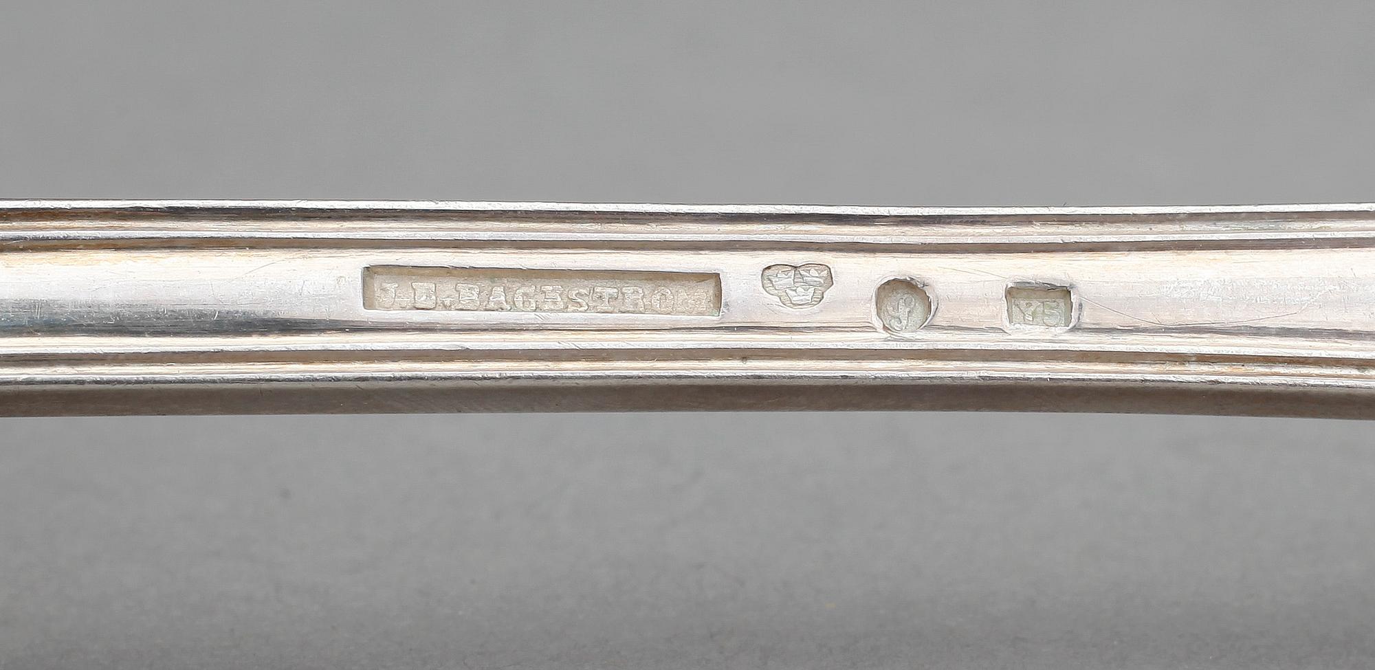 SERVISDELAR, 5 delar, silver, bl a Anders Wedin. Söderhamn, 1800-tal. Vikt 284 gram.