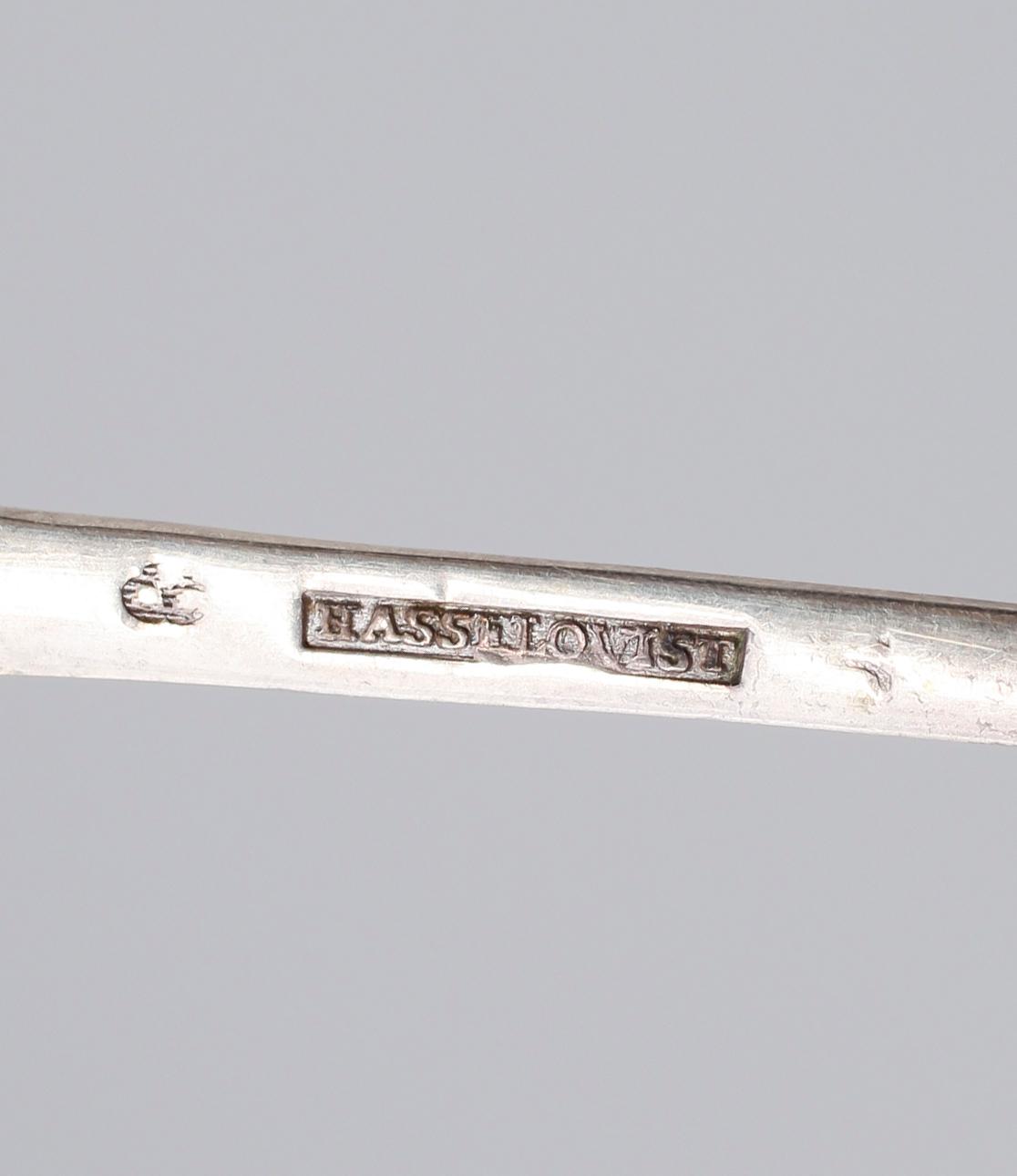 SKEDAR, 14 st, silver, svenska stämplar, 1700-/1800-tal. Vikt ca 214 gram.