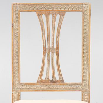 A pair of late Gustavian chairs, Lindome, circa 1800.