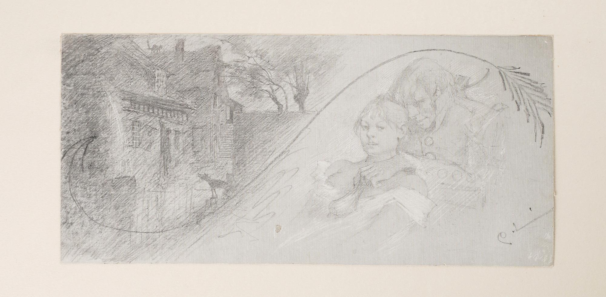 Carl Larsson, "Pennteckningar till Anna Maria Lennergrens samlade skaldeförsök" (Drawings for Anna Maria Lenngrens collected poems).
