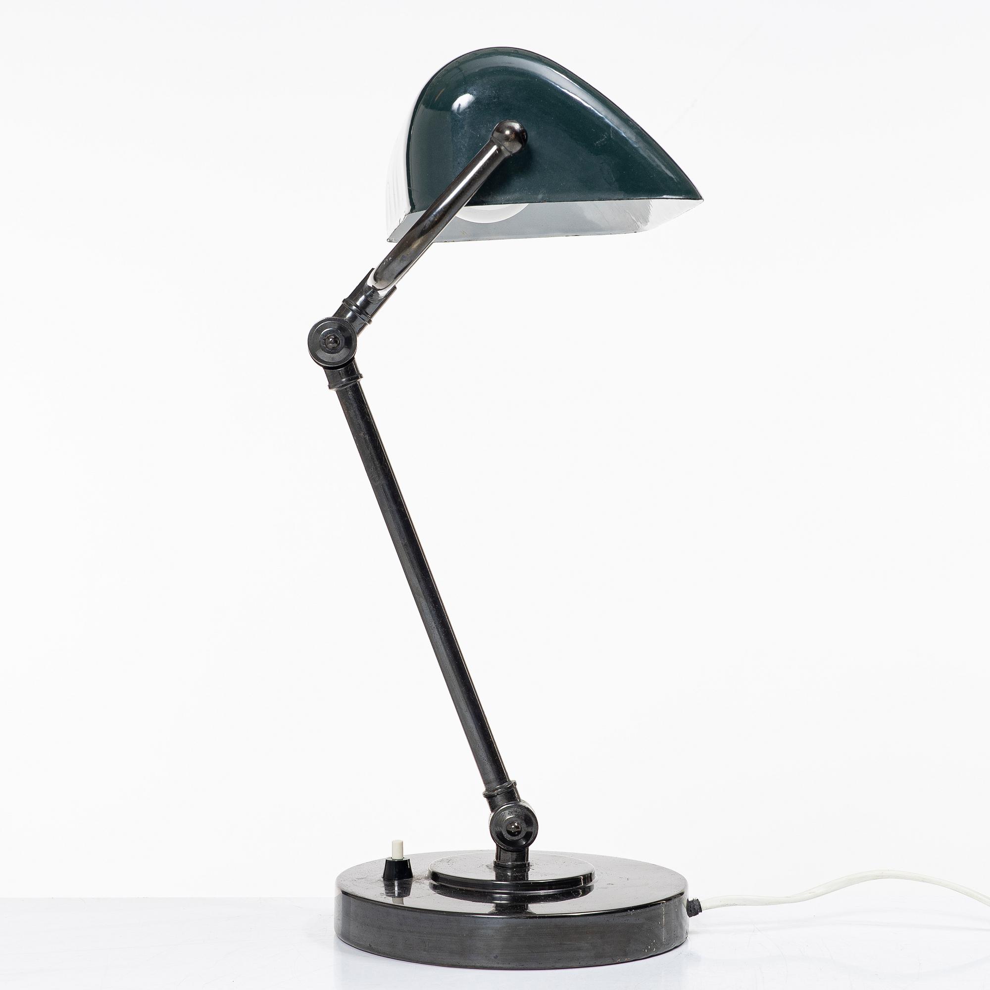 Böhlmarks, desk lamp, no. B218, 1920s.