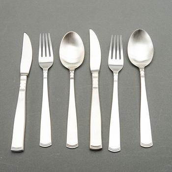 A Swedish 20th century silver set of 18 pcs of Rosenholm Cutlery, mark of GAB Stockholm 1990-tal total weight ca 852 gr.