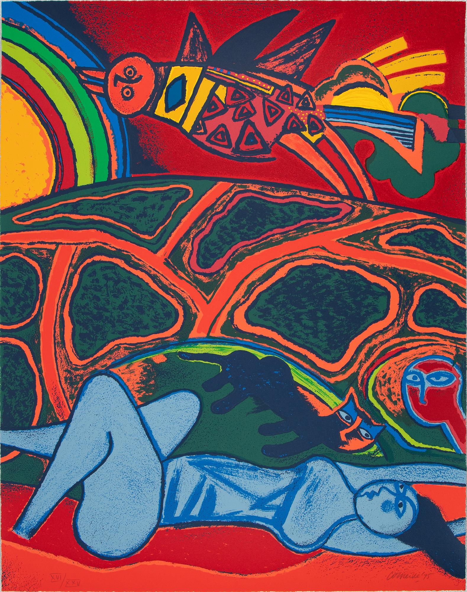 Beverloo Corneille, silkscreen in colours, 1995, signed XVI/XXV.