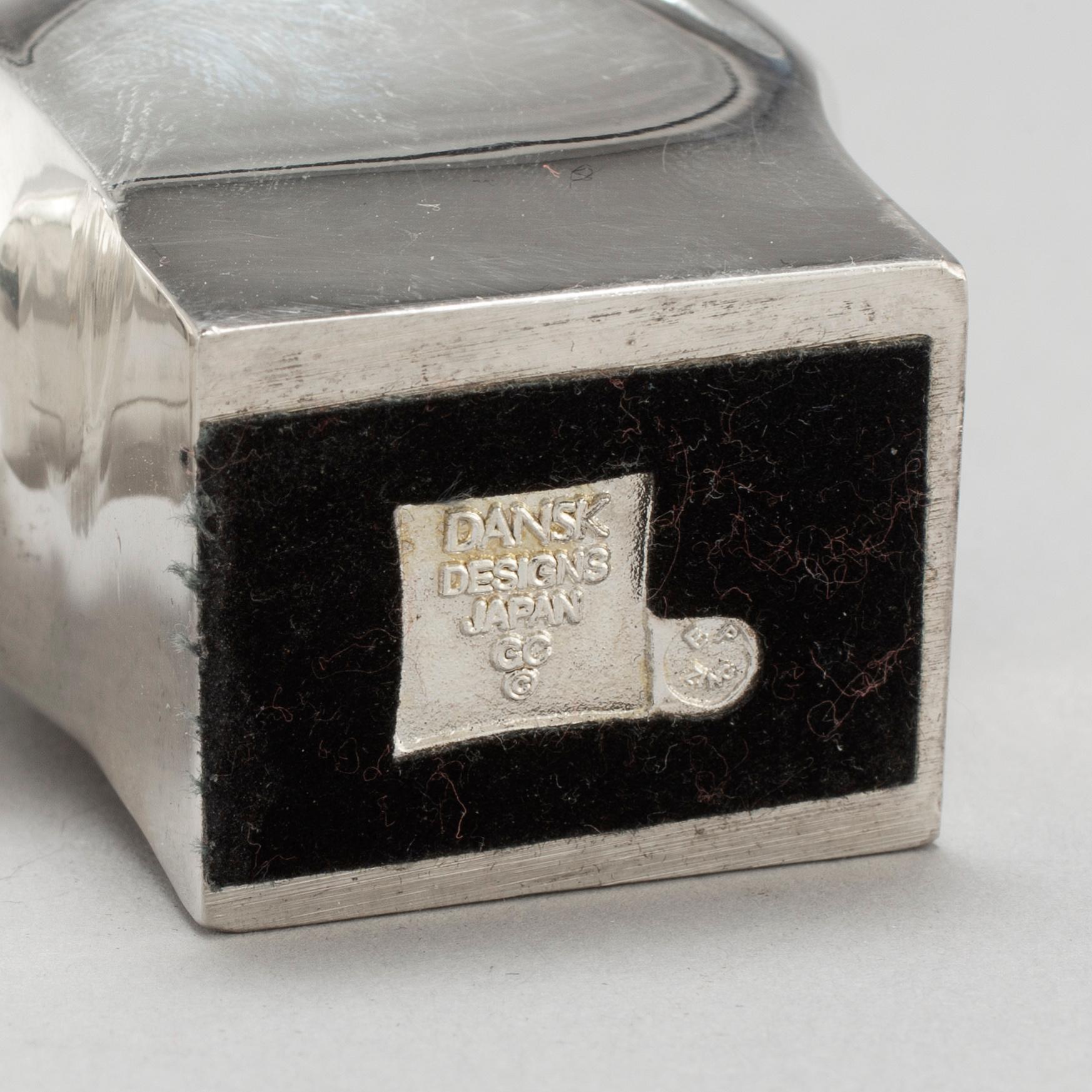 GUNNAR CYRÉN, a zinc silverplate rhinocerus sculpture by Dansk design Japan.