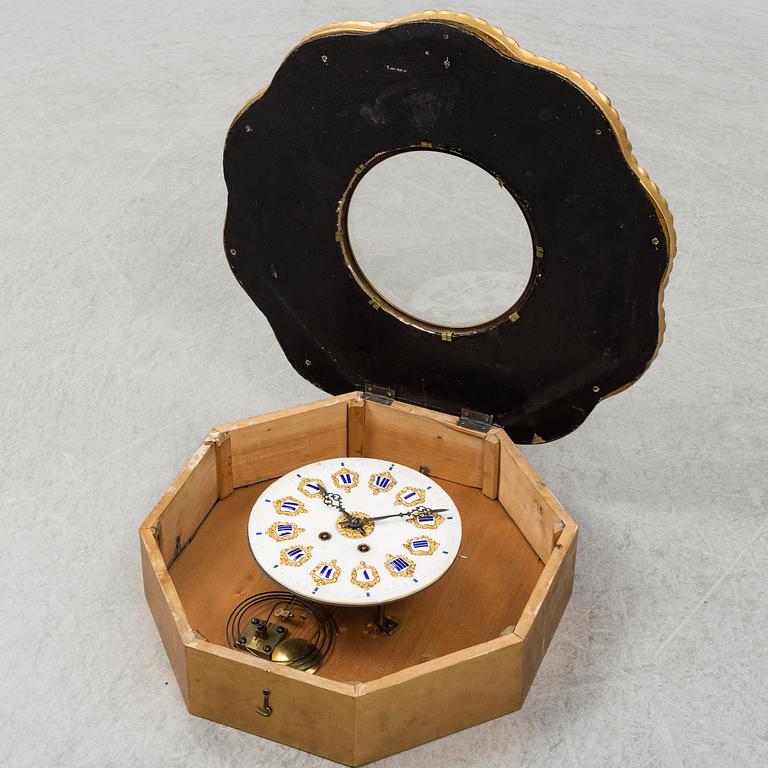 A late 19th Century wall clock, Gothenburg.