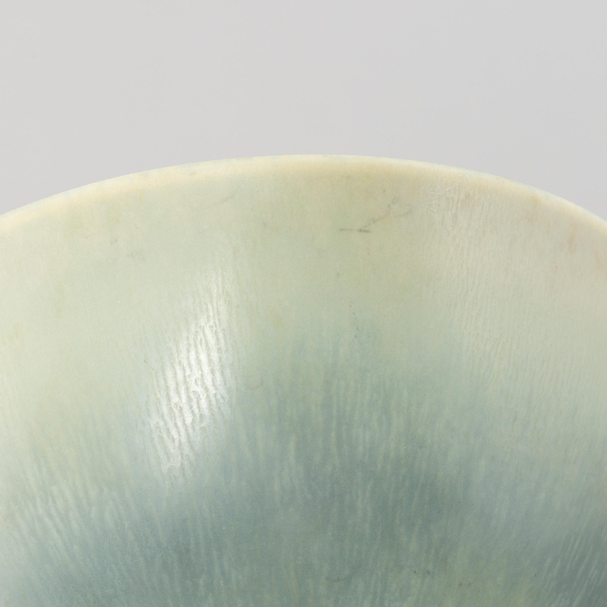Berndt Friberg, a group of three stoneware bowls and a vase, Gustavsberg Studio.