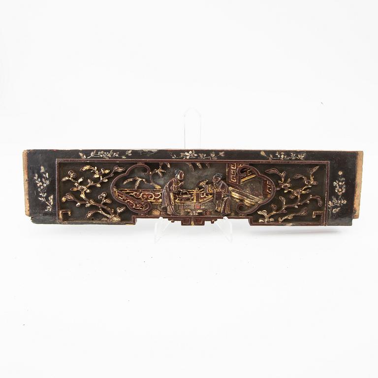 Decorative elements, 4 pieces, Late Qing Dynasty, 19th century.