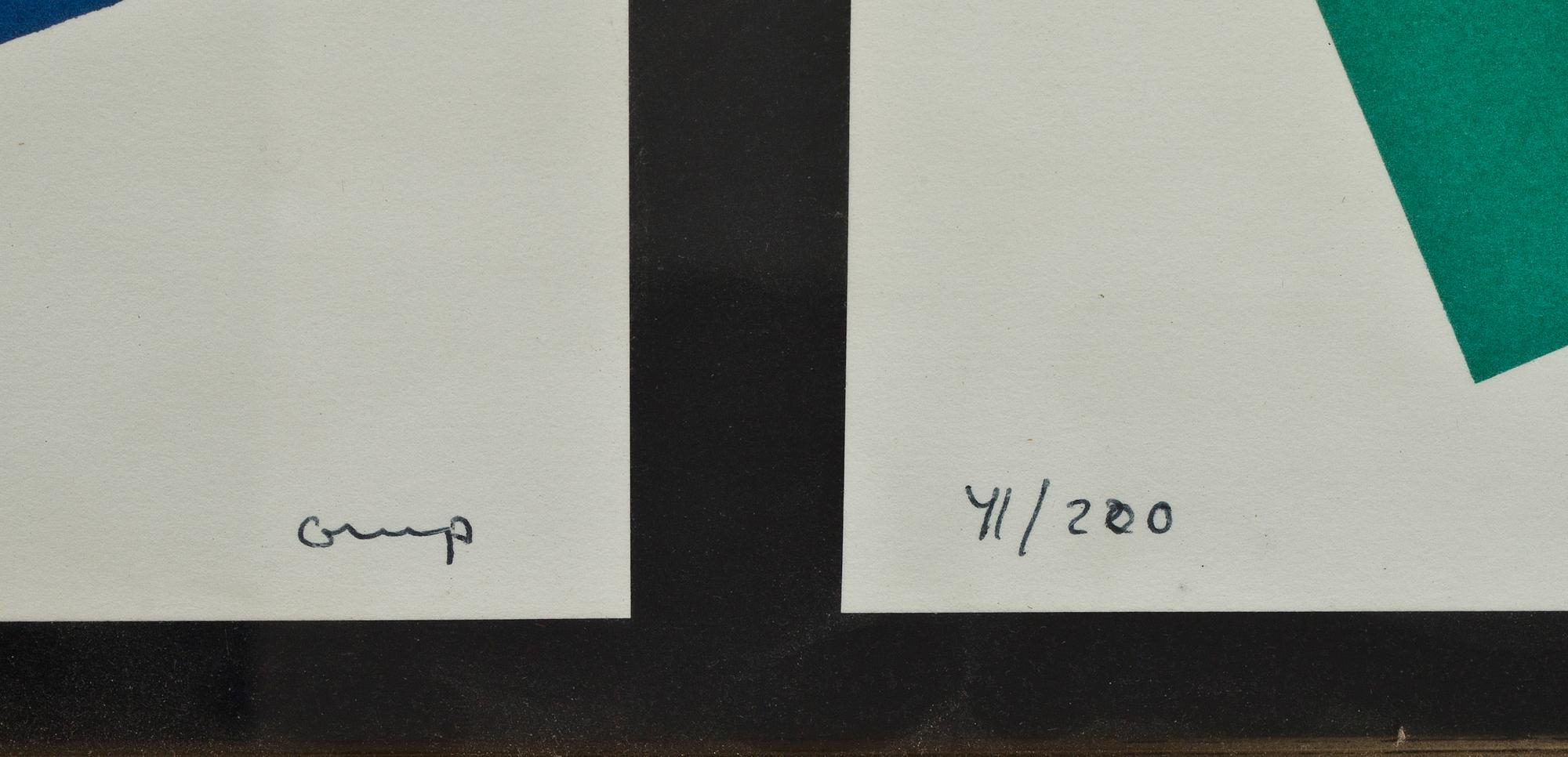 BENGT ORUP, 4 st färglitografier, sign o numr 41/200.