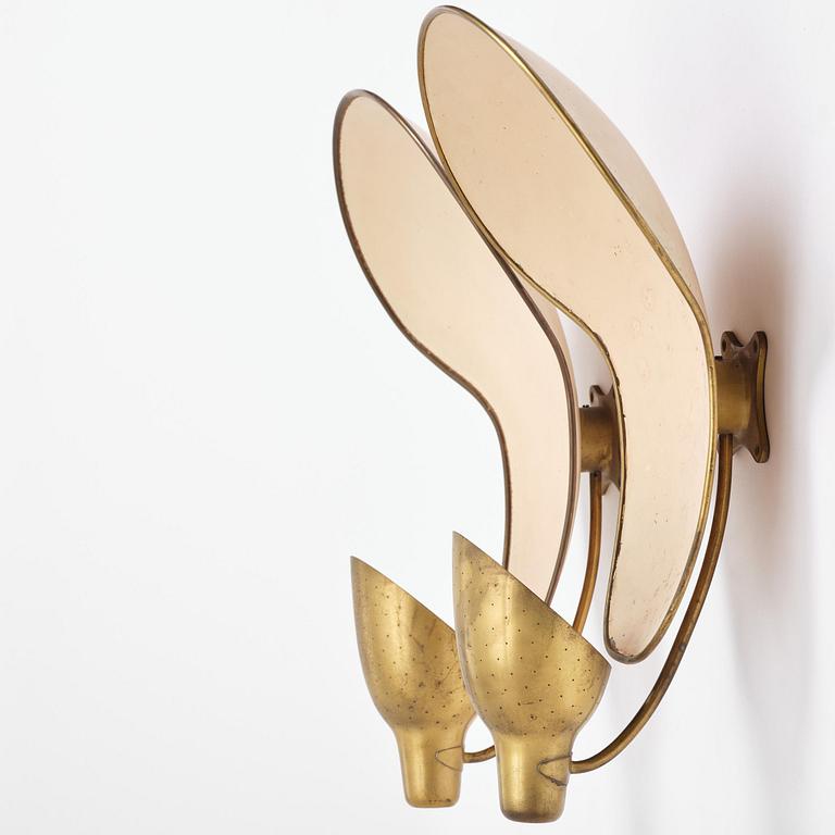 Carl-Axel Acking, a pair of wall lamps model "5017", Bröderna Malmströms Metallvarufabrik, Malmö, 1940s.