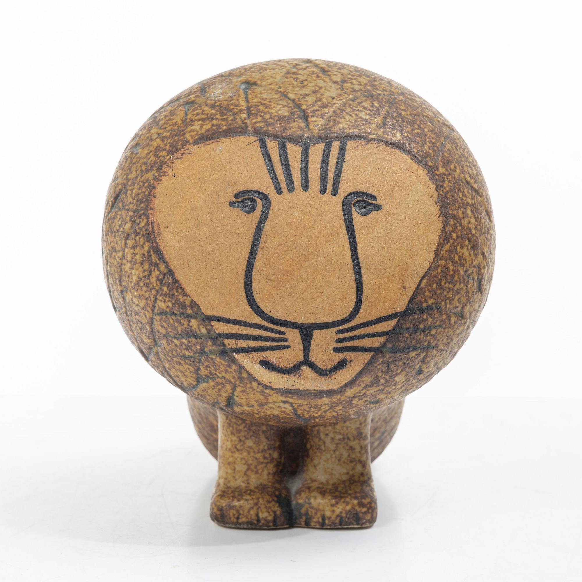 Lisa Larson, a figurine, 'Lejon Midi', Gustavsberg.