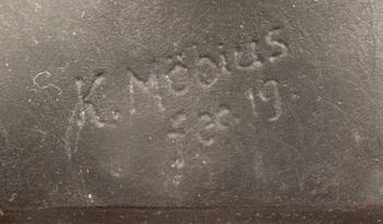 Karl Möbius, a signed bronze sculpture.