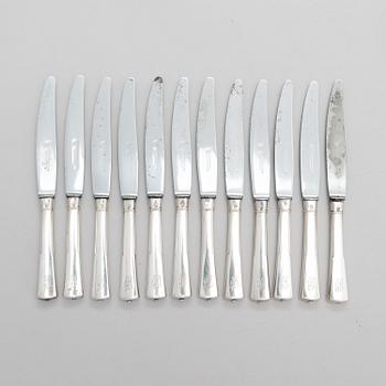 A 24-piece set of Latzko silver cutlery, Pest, Austro-Hungarian Empire 1878-1922.