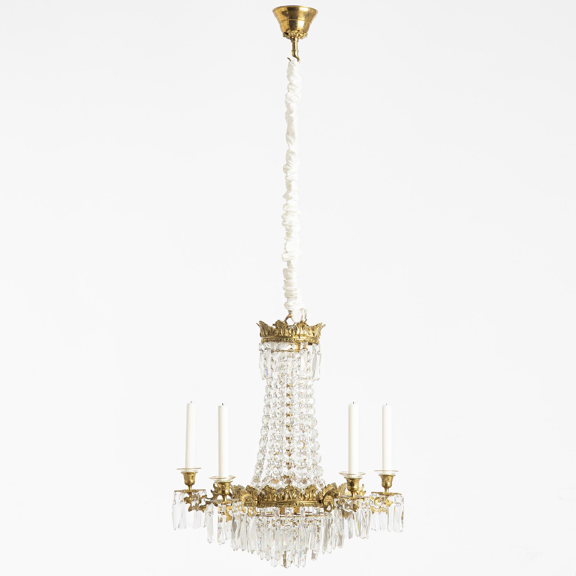 Chandelier, Oscarian style, 20th century.