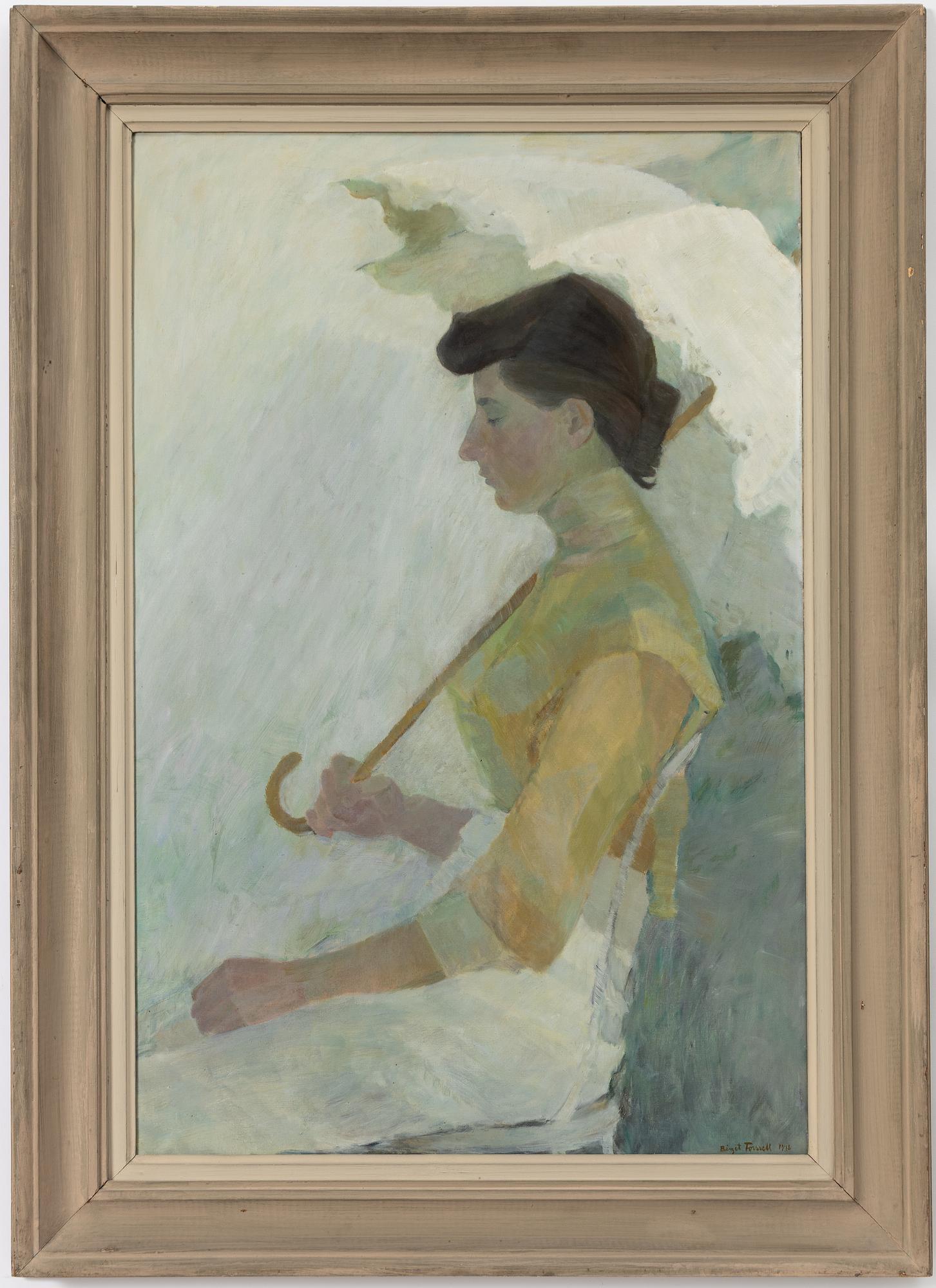 Birgit Forsell, 'Ung kvinna med parasoll (Young woman with parasol)'.