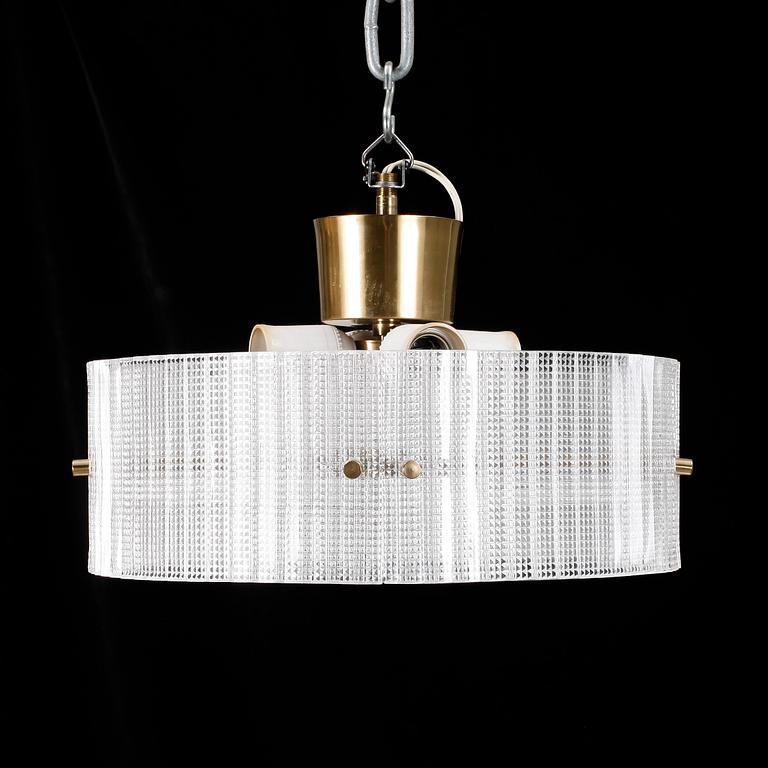TAKLAMPA, glas, Carl Fagerlund, Orrefors, 1900-talets mitt.
