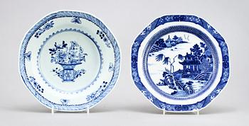 TALLRIKAR, 9 st, porslin, Kina, 1700/1800-tal.