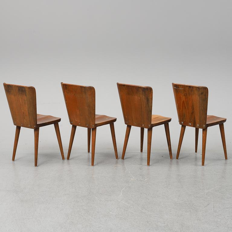 GÖRAN MALMVALL, stolar  4 st, "modell 510", Svensk Fur, Karl Andersson och söner, 1900-talets andra hälft.