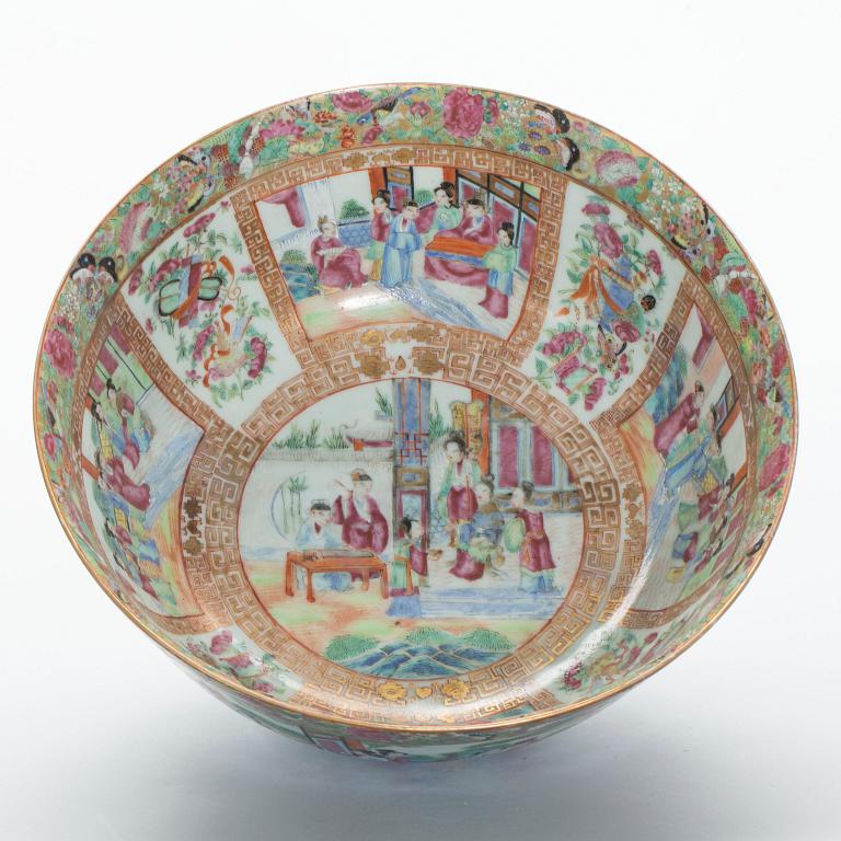 SKÅL, porslin, Kanton, 1800-tal.