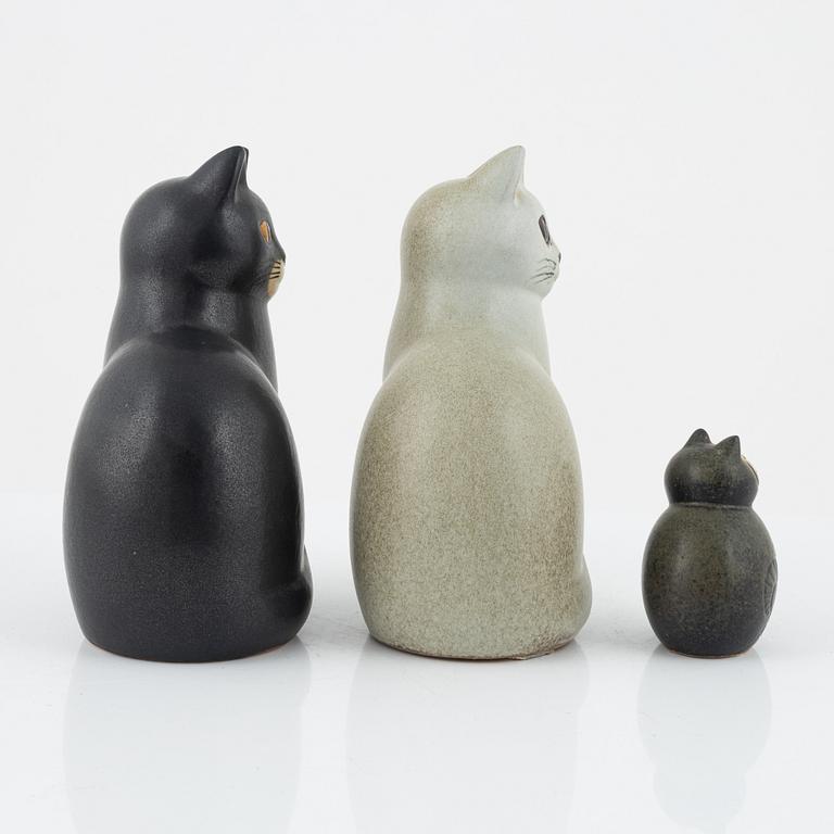 Lisa Larson, figuriner, 3 st, Gustavsbergs studio samt K-studion, Gustavsberg.