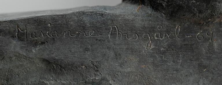 MARIANNE ANSGÅRD, brons, signerad och daterad -69.