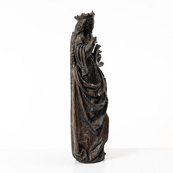 Sculpture, wood, Southern Europe, 16th/17th century. Catherine of Alexandria.
