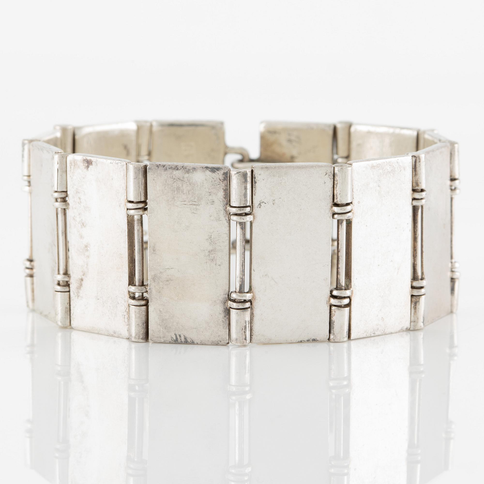 Rey Urban, bracelet, sterling silver, Stockholm 1962.