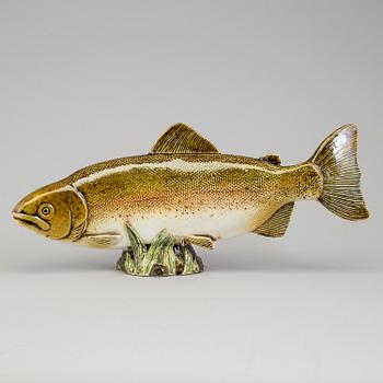 SVEN WEJSFELT, skulptur, fisk, stengods, Gustavsbergs studio.
