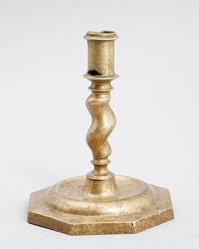 LJUSSTAKE, mässing, barock, 1600-tal.