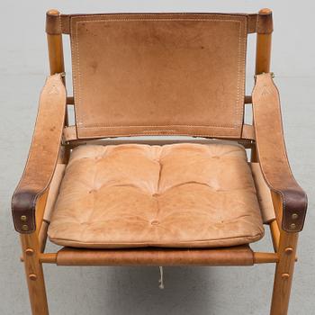 A second half of the 20th century oak and leather Arne Norell "Sirocco" armchair.