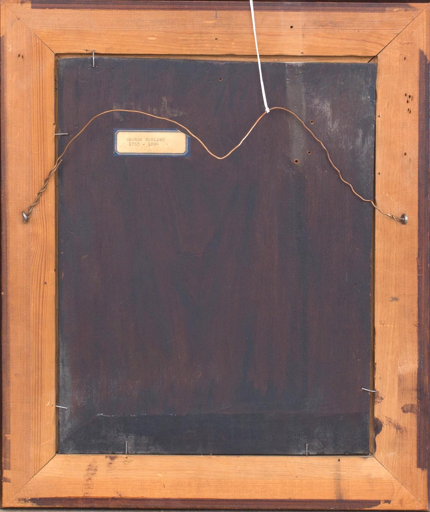 GEORGE MORLAND, his art, oil on canvas on panel, not signed,