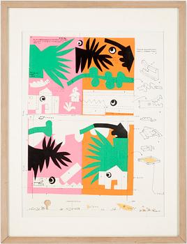 Elis Eriksson · ELIS ERIKSSON, "Klippcollage", signerad o daterad 68.