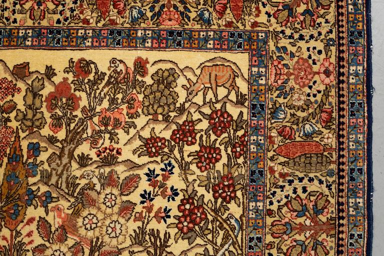Matto, semi-antique Kashan, probably, ca 192 x 134 cm.