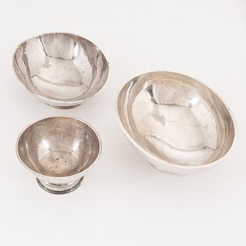 Three Swedish sterling silver bowls, mark of Jüri Lossmann, Stockholm.