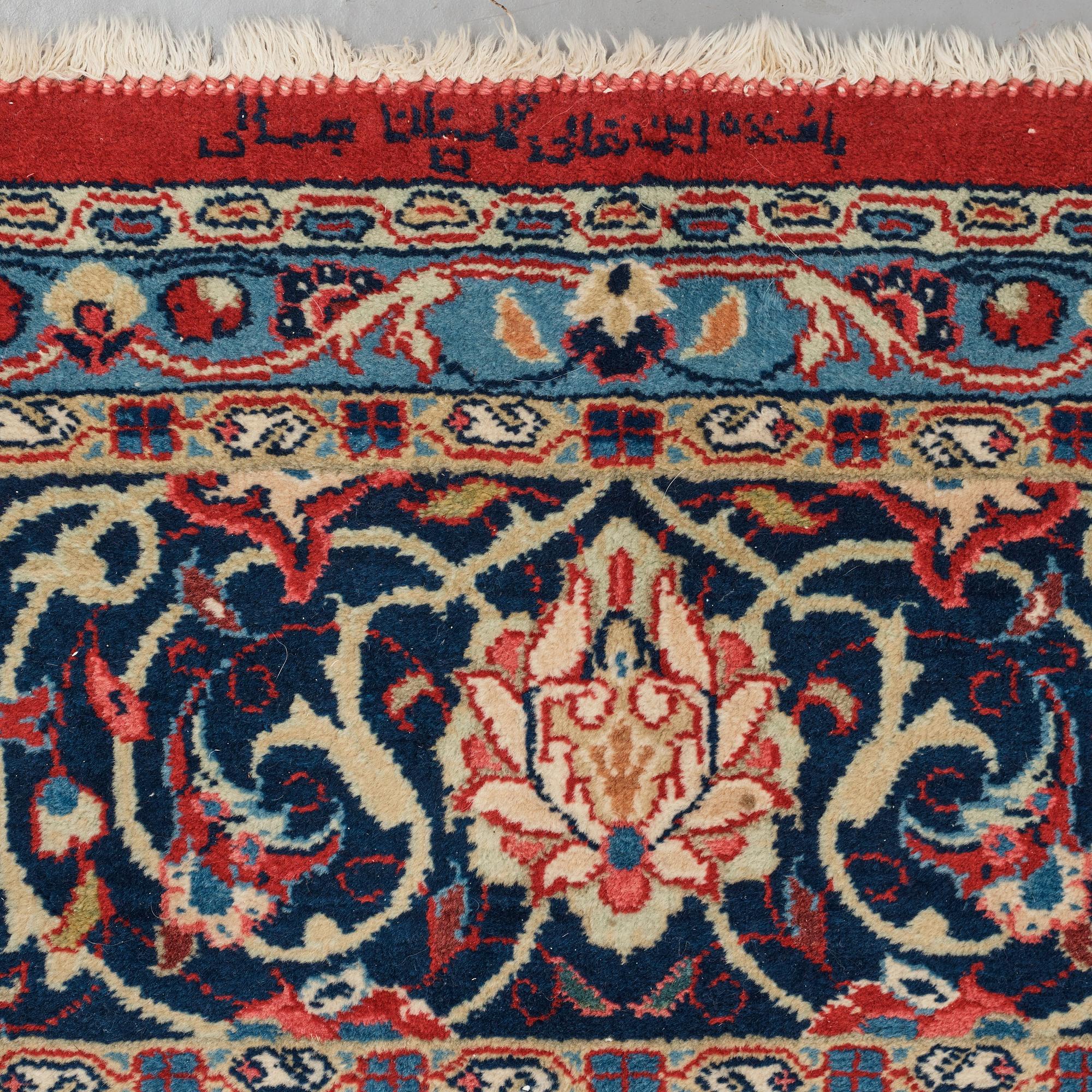 A carpet, a semi-antique/an old Persian, probably a Qazvin, ca 345-349 x 251,5-253 cm.