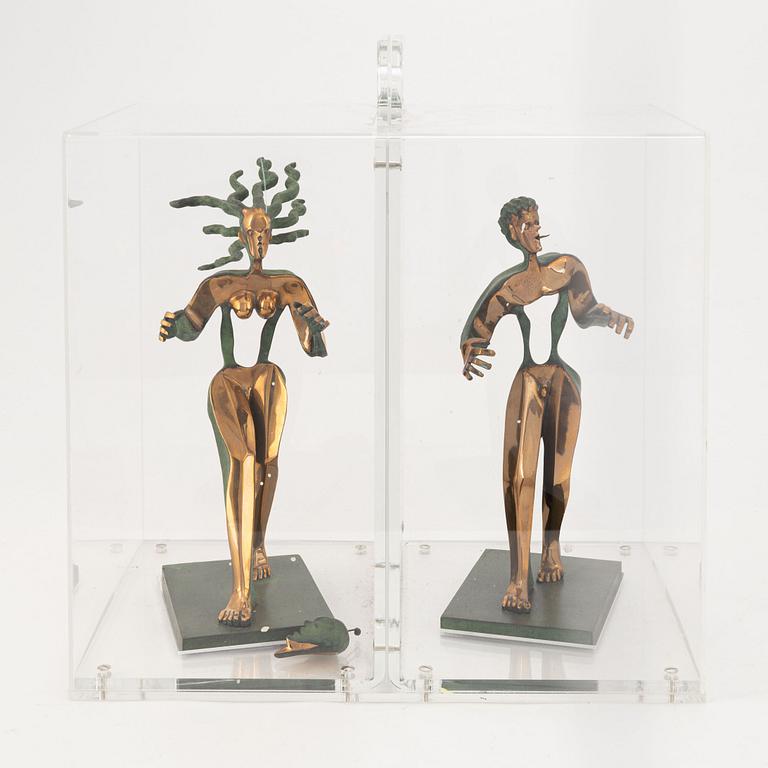 Timo Solin, skulpturer, ett par, signerad 73/100.