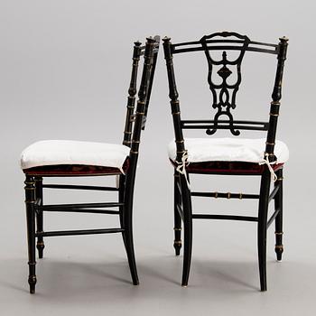 A pair of late 19th century Chinese chairs.