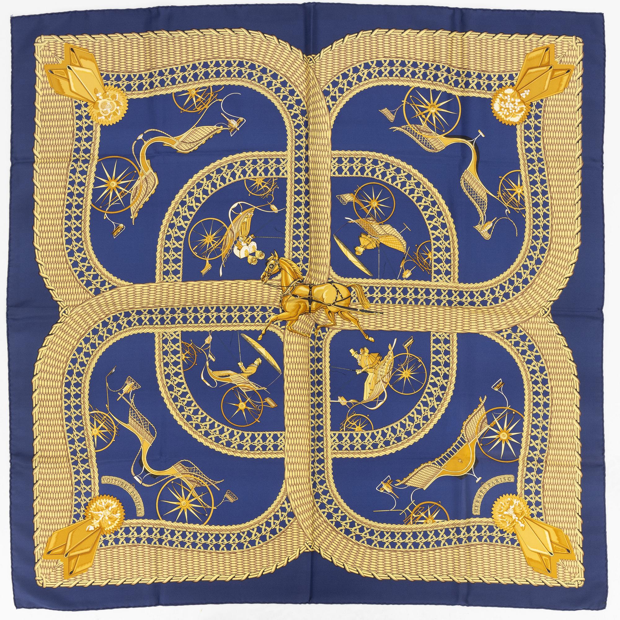 Hermès, scarf, "Voitures Paniers".