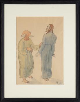 Harriet Löwenhjelm, watercolour, signed and dated 1911.