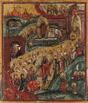 A 19th century Russian icon depicting the 12 Festivities.