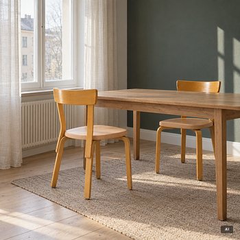 Alvar Aalto, a set of six chairs model 69, Artek, Finland, second half of the 20th century.
