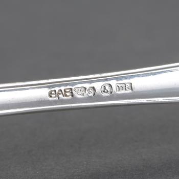 BESTICKSERVIS, 36 delar, silver, "Vasa", GAB, Stockholm 1927-1931. Total vikt ca 1705 gram.