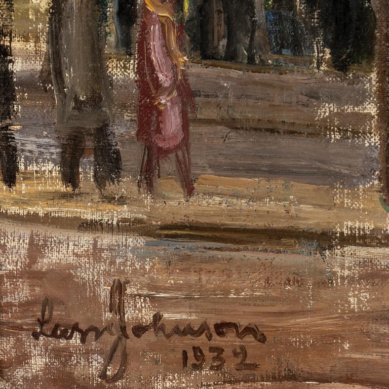 LASSE JOHNSON, oil on canvas, signed and dated 1932.