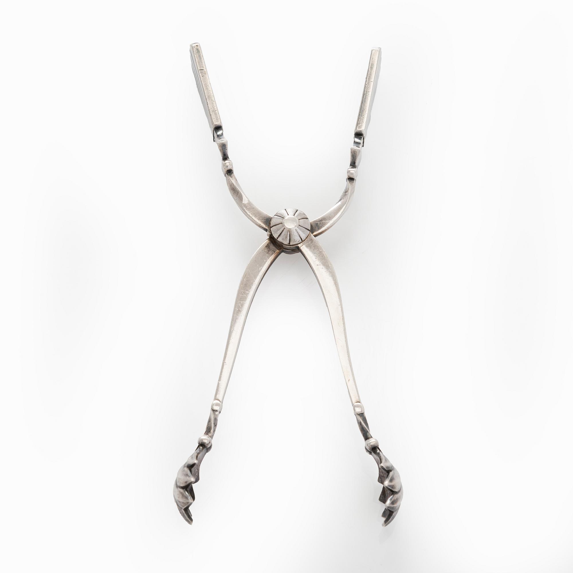 Sterling silver sugar tongs, Georg Jensen, Denmark. After 1945.