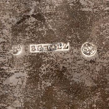 A 19th century probably German silver sugar bowl, weight 378 gr.