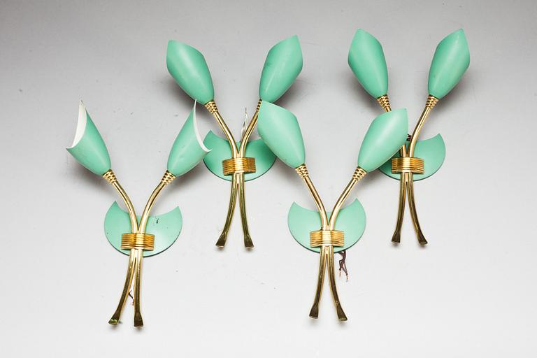 VÄGGLAMPETTER, 4 st, 1900-talets andra hälft.