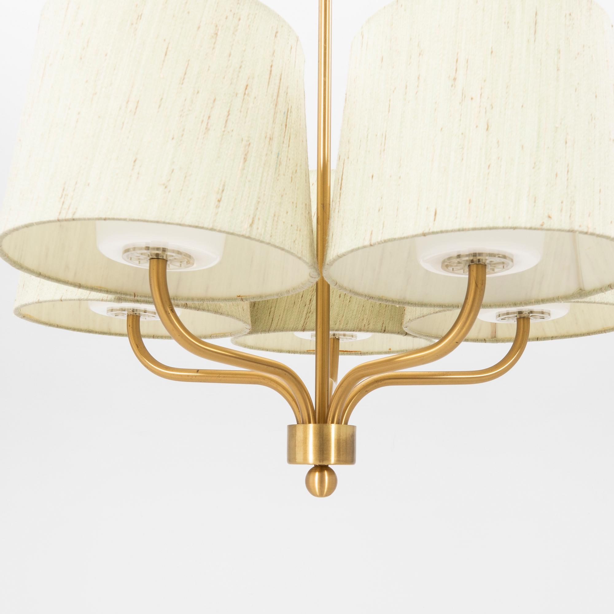 A 1960s Luxus brass ceiling pendant.