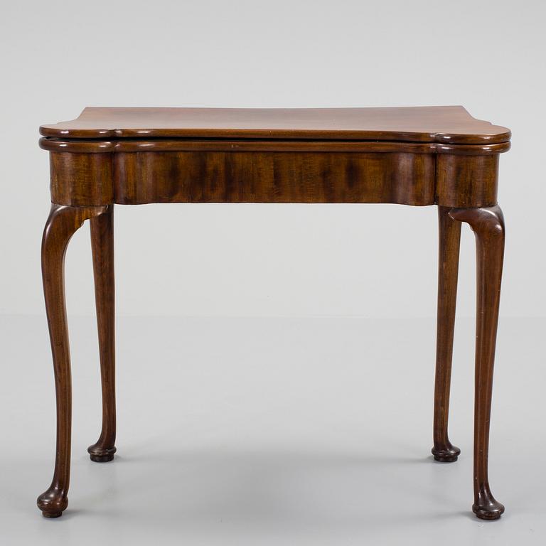 A 19th Century Queen Anne revival concertina action card and gaming table.